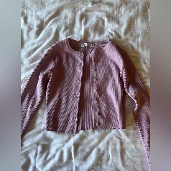 ZARA dusty rose color short cardigan small - Picture 3 of 5